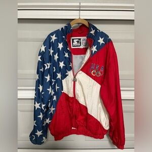 Starter Red and White Olympic Team Jacket